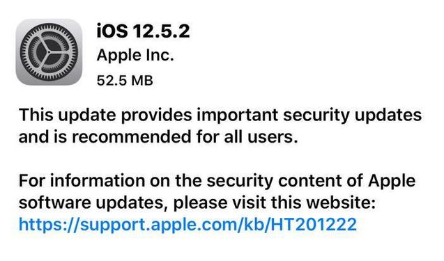 涿鹿苹果手机维修分享iOS12.5.2发布，建议所有老苹果用户安装 
